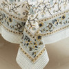 Sevya Silver Floral Tablecloth, 60 x 90 inches