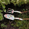 Womanswork Garden Tool Set with Garden of Paradise Print
