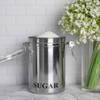 Fox Run Stainless Steel Sugar Container, 62 oz Canister with Transparent Lid
