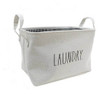 Rae Dunn "Wash Dry Fold Repeat" and "Laundry" Tote Set -White