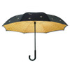 Galleria Reverse Close Stick Umbrella, Bees, Black