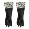 Core Home Cuffed Latex Cleaning & Dishwashing Gloves Bows, Black