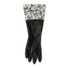Core Home Cuffed Latex Dishwashing Gloves Bows, Black