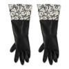 Core Home Cuffed Latex Dishwashing Gloves Bows, Black