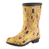 Galleria's Women's Mid-Calf Rain Boots, Klimt The Kiss, Yellow