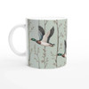 Flying Ducks Woodland Scene Ceramic Mug