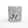 Flying Ducks Woodland Scene Ceramic Mug