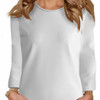 Galleria Women's Crew Neck Braclet Length Sleeve Blouse - White