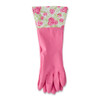 Core Home Cuffed Latex Cleaning & Dishwashing Gloves, 2 Pairs, Roses, Pink