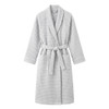 TQUIL Waffle Gofret Robe, 100%  Cotton, Unisex Robe, Gray