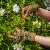 Robert Frederick Orange Grove Gardening Gloves, William Morris Snakeshead Design, Green