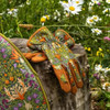 Robert Frederick Orange Grove Gardening Gloves, William Morris Snakeshead Design, Green