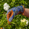Robert Frederick Orange Grove Gardening Gloves, William Morris Snakeshead Design, Blue