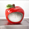 Home Essentials Ceramic Scrubby Holder with Scrubby - Apple