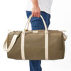 BeyBerk Glasgow Duffel Bag, Green, 23" Vinyl Coated Nylon Weekender