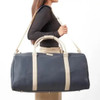 BeyBerk Glasgow Duffel Bag, Navy, 23" Vinyl Coated Nylon Weekender