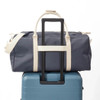 BeyBerk Glasgow Duffel Bag, Navy, 23" Vinyl Coated Nylon Weekender