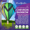 Premier Kites 22-in Hot Air Balloon Garden Spinner, Chevron Rainbow