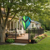 Premier Kites 22-in Hot Air Balloon Garden Spinner, Chevron Rainbow