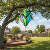 Premier Kites 22-in Hot Air Balloon Garden Spinner, Chevron Rainbow
