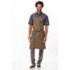 Chefs Works Unisex Uptown Cross-Back Bib Apron -  Taupe
