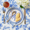 Coterie French Toile Large Paper Dinner Plates, Blue & White, 10 Pack