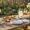 Coterie French Toile Large Paper Dinner Plates, Blue & White, 10 Pack