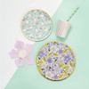 Coterie In Full Bloom Large Paper Plates, Multicolored Floral Design, 10 Pack
