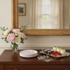 Coterie Small French Toile Plates, Pack of 10, Pink & White, 7.25"