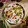Casdata Nasturtiums Large Round Birchwood Tray