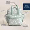 Itzy Ritzy Bag Toddler-Preschool Backpack, One Silly Goose, Green