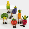 Maison Vegetable Figurine with Dangle Legs, Polystone, Set of 6