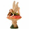 Maison Fairy On A  Mushroom Figurine - Red
