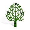 Fox Run Artichoke Trivet for Hot Dishes, Enameled Cast Iron, 9" x 7.25 ", Green