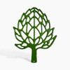 Fox Run Artichoke Trivet for Hot Dishes, Enameled Cast Iron, 9" x 7.25 ", Green