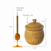 Fox Run Bee Ceramic Honey Jar and Dipper