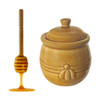 Fox Run Bee Ceramic Honey Jar and Dipper