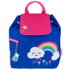 Stephen Joseph Toddler Quilted Backpack, Rainbow, Blue & Pink