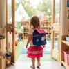 Stephen Joseph Toddler Quilted Backpack, Rainbow, Blue & Pink