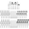 International Silver Carleigh 67-Piece Stainless Steel Flatware Set with Serving Utensil Set, Service for 12