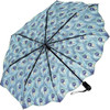 Galleria Peacock Auto Open-Close Compact Folding  Umbrella