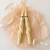 LilFlameCo Ghost Taper Twisted Halloween Candle, Set of 2, White