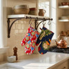 Modern Prairie Farm Fresh Oven Mitts, Set of 2, Navy & Red