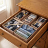 Periea Set of 6 Drawer Organizers, Premium Camel