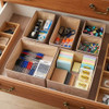 Periea Set of 6 Fern Drawer Organizers, Premium Camel