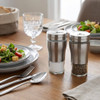 Grant Howard Stainless Steel and Glass Multishakers with Swivel Tops, Set of 2