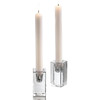 Tag Chunky Glass Taper Candle Holders, Set of 2