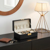 Budd Leather 4 Watch Black Leather Watch Box