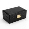 Budd Leather 4 Watch Black Leather Watch Box