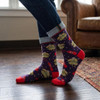 Men's Crew Sock, Hamburgers